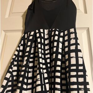Black and White Skater Dress